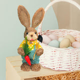 Maxbell Easter Bunny Figurine Easter Decor Garden Statue for Balcony Office Tabletop Style B