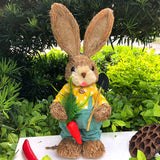 Maxbell Easter Bunny Figurine Easter Decor Garden Statue for Balcony Office Tabletop Style B