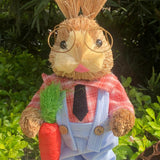 Maxbell Easter Bunny Figurine Easter Decor Garden Statue for Balcony Office Tabletop Style C