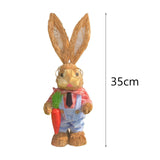 Maxbell Easter Bunny Figurine Easter Decor Garden Statue for Balcony Office Tabletop Style C