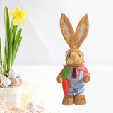 Maxbell Easter Bunny Figurine Easter Decor Garden Statue for Balcony Office Tabletop Style C