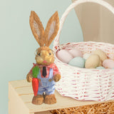 Maxbell Easter Bunny Figurine Easter Decor Garden Statue for Balcony Office Tabletop Style C