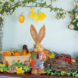 Maxbell Easter Bunny Figurine Easter Decor Garden Statue for Balcony Office Tabletop Style C