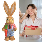 Maxbell Easter Bunny Figurine Easter Decor Garden Statue for Balcony Office Tabletop Style C