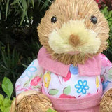 Maxbell Easter Bunny Figurine Easter Decor Garden Statue for Balcony Office Tabletop Style D