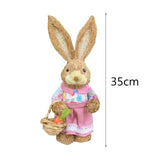 Maxbell Easter Bunny Figurine Easter Decor Garden Statue for Balcony Office Tabletop Style D