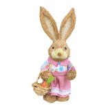 Maxbell Easter Bunny Figurine Easter Decor Garden Statue for Balcony Office Tabletop Style D