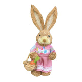 Maxbell Easter Bunny Figurine Easter Decor Garden Statue for Balcony Office Tabletop Style D