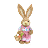 Maxbell Easter Bunny Figurine Easter Decor Garden Statue for Balcony Office Tabletop Style D
