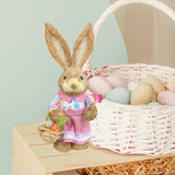 Maxbell Easter Bunny Figurine Easter Decor Garden Statue for Balcony Office Tabletop Style D