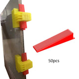 Maxbell 50 Pieces Tile Leveling System Wedges Use with Spacers Professional Portable