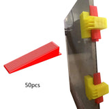Maxbell 50 Pieces Tile Leveling System Wedges Use with Spacers Professional Portable