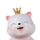 Maxbell Cat Statue Bowl Durable Art Figurine for Wedding Party Supplies Cafe Red