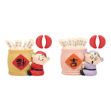 Maxbell God of Fortune Figurine Tabletop Sculpture for Cabinet Living Room Bookshelf Style A