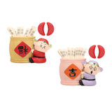 Maxbell God of Fortune Figurine Tabletop Sculpture for Cabinet Living Room Bookshelf Style A