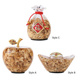 Maxbell Treasure Basin Statue Feng Shui Prosperity Sculpture for Cabinet Office Desk Style A