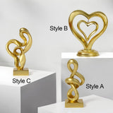 Maxbell Streamers Abstract Art Sculpture Craft Ornament for Fireplace Shelf Bedroom