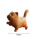 Maxbell Wood Small Cat Statue Cat Decoration Cat Ornament for Desktop Home Bookshelf Style A