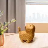 Maxbell Wood Small Cat Statue Cat Decoration Cat Ornament for Desktop Home Bookshelf Style B