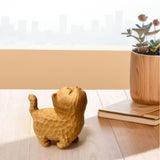 Maxbell Wood Small Cat Statue Cat Decoration Cat Ornament for Desktop Home Bookshelf Style B