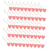 Maxbell Valentine's Day Ornaments Wood Slice Heart Ornaments for Festivals Tree Home Pink