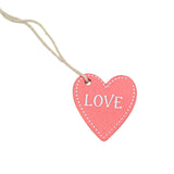 Maxbell Valentine's Day Ornaments Wood Slice Heart Ornaments for Festivals Tree Home Pink