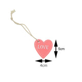 Maxbell Valentine's Day Ornaments Wood Slice Heart Ornaments for Festivals Tree Home Pink