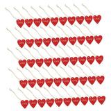 Maxbell Valentine's Day Ornaments Wood Slice Heart Ornaments for Festivals Tree Home Red