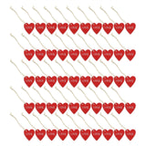 Maxbell Valentine's Day Ornaments Wood Slice Heart Ornaments for Festivals Tree Home Red