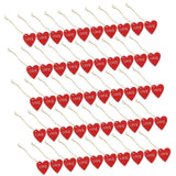 Maxbell Valentine's Day Ornaments Wood Slice Heart Ornaments for Festivals Tree Home Red