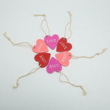 Maxbell Valentine's Day Ornaments Wood Slice Heart Ornaments for Festivals Tree Home Violet