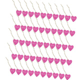 Maxbell Valentine's Day Ornaments Wood Slice Heart Ornaments for Festivals Tree Home Violet