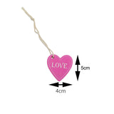 Maxbell Valentine's Day Ornaments Wood Slice Heart Ornaments for Festivals Tree Home Violet