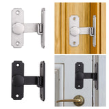 Maxbell Sliding Barn Door Latch Lock Right Angle Door Lock Latch for Bathroom Garden silver