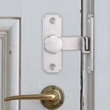 Maxbell Sliding Barn Door Latch Lock Right Angle Door Lock Latch for Bathroom Garden silver