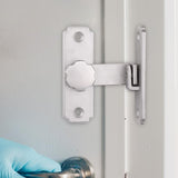 Maxbell Sliding Barn Door Latch Lock Right Angle Door Lock Latch for Bathroom Garden silver