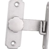 Maxbell Sliding Barn Door Latch Lock Right Angle Door Lock Latch for Bathroom Garden silver