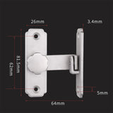 Maxbell Sliding Barn Door Latch Lock Right Angle Door Lock Latch for Bathroom Garden silver