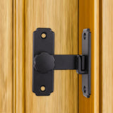 Maxbell Sliding Barn Door Latch Lock Right Angle Door Lock Latch for Bathroom Garden black