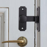 Maxbell Sliding Barn Door Latch Lock Right Angle Door Lock Latch for Bathroom Garden black