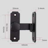 Maxbell Sliding Barn Door Latch Lock Right Angle Door Lock Latch for Bathroom Garden black