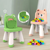 Maxbell Kids Chair Cute Anti Slip Cartoon Desk Chair for Kindergarten Nursery Indoor Green