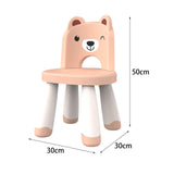 Maxbell Kids Chair Cute Anti Slip Cartoon Desk Chair for Kindergarten Nursery Indoor Pink