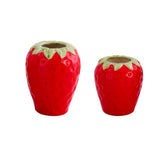 Maxbell Strawberry Ceramic Flower Vase Flower Pot for Shelf Living Room Dining Table L