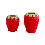 Maxbell Strawberry Ceramic Flower Vase Flower Pot for Shelf Living Room Dining Table L