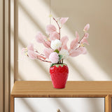 Maxbell Strawberry Ceramic Flower Vase Flower Pot for Shelf Living Room Dining Table L
