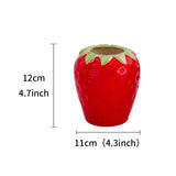 Maxbell Strawberry Ceramic Flower Vase Flower Pot for Shelf Living Room Dining Table S