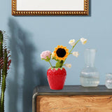 Maxbell Strawberry Ceramic Flower Vase Flower Pot for Shelf Living Room Dining Table S