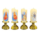 Maxbell Flameless Electronic Candles Lamp LED Prayer for Larterns Wedding Decoration Jesus