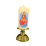 Maxbell Flameless Electronic Candles Lamp LED Prayer for Larterns Wedding Decoration Jesus